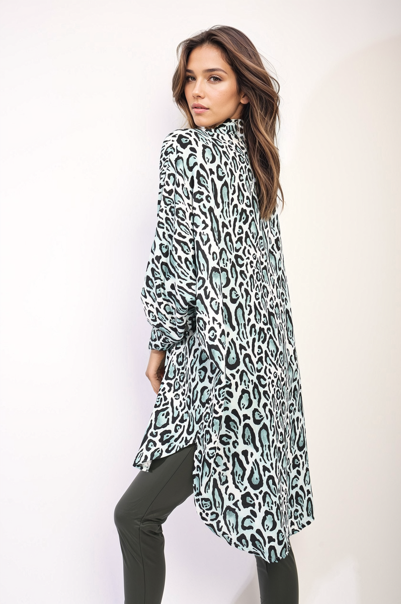 Leopard print oversized t shirt dress on sale