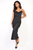 Cowl Neck Slim Fit Midi Dress