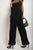 Wide Leg Drawstring Waist Flap Pocket Trouser