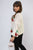 Tie Front Cherry Print Knitted Cardigan