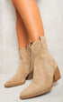 Suede Cowboy Ankle Length Boots