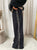 Wide Leg Lounge Trousers with Leopard Trim