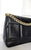 Faux Leather Padded Handbag with Chain Detail