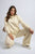 Long Sleeve Knitted Collar Top and Wide Leg Pants Co-ord Set