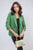 Ruched Sleeve Open Front Blazer Jacket with Front Pockets