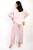 V-neck Long Sleeve Top and Wide Leg Pants Co-ord Set