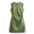 Olive Green Satin Cap Sleeve A-Line Mini Dress