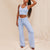 Plush Midriff-Baring Two-Piece Set