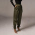 High Waist Lace-up Beam Skinny Trousers