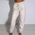 Drawstring Elastic Waist Slim Pants