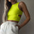 Hollow Out Cutout Back Crop Top