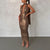 Multiway Backless Metallic Midi Dress