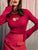 Long Sleeved Heart Hollow Out Cutout Knitted Sweate