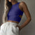 Hollow Out Cutout Back Crop Top